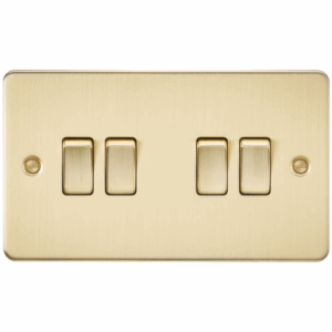 Knightsbridge Brushed Brass 10AX 4G 2-way Switch
