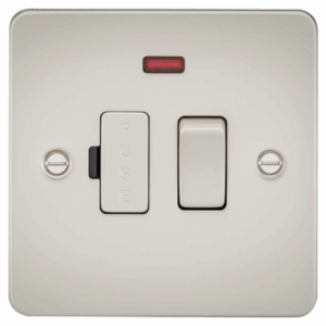 Flat Plate - Knightsbridge Pearl 13A Switched Fused Spur Unit with Neon (FP6300NPL)