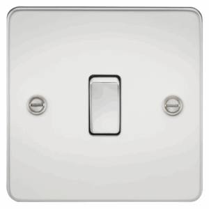 ML Accessories - Knightsbridge Flat Plate Polished Chrome 20A 1G DP Switch (FP8341PC)