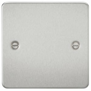 ML Accessories - Knightsbridge Flat Plate Brushed Chrome 1G Blanking Plate (FP8350BC)