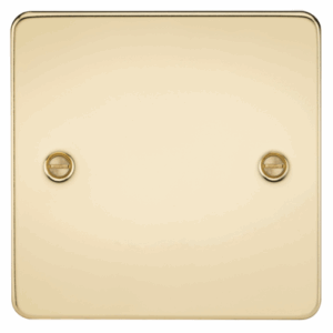 Flat Plate - Knightsbridge Polished Brass 1G Blanking Plate (FP8350PB)