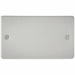 ML Accessories - Knightsbridge Flat Plate Brushed Chrome 2G Blanking Plate (FP8360BC)