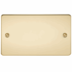 Flat Plate - Knightsbridge Polished Brass 2G Blanking Plate (FP8360PB)