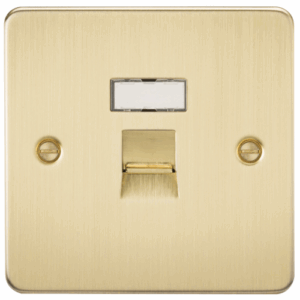Knightsbridge Brushed Brass RJ45 Network Outlet