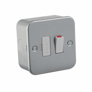 Metal Clad Range - Knightsbridge Silver/Grey Metal Clad 13A Switched Spur Unit (M6300)