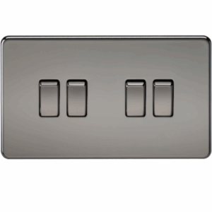 ML Accessories - Knightsbridge Black Nickel 10AX 4G 2-way Switch (SF4100BN)