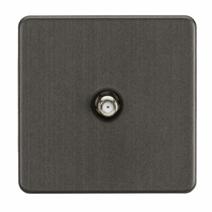 ML Accessories - Knightsbridge Smoked Bronze SAT TV Outlet (Non-Isolated) (SF0150SB)