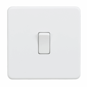 ML Accessories - Knightsbridge Matt White 10AX 1G 2-way Switch (SF2000MW)