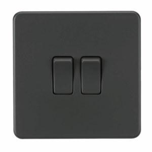 ML Accessories - Knightsbridge Anthracite 10AX 2G 2-way Switch (SF3000AT)