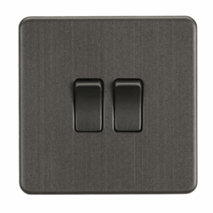 ML Accessories - Knightsbridge Smoked Bronze 10AX 2G 2-way Switch (SF3000SB)