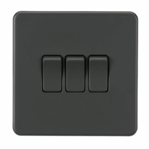 ML Accessories - Knightsbridge Anthracite 10AX 3G 2-way Switch (SF4000AT)
