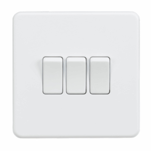 ML Accessories - Knightsbridge Matt White 10AX 3G 2-way Switch (SF4000MW)