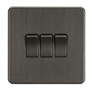 ML Accessories - Knightsbridge Smoked Bronze 10AX 3G 2-way Switch (SF4000SB)