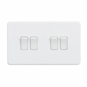 ML Accessories - Knightsbridge Matt White 10AX 4G 2-way Switch (SF4100MW)