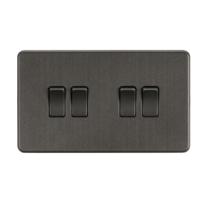 ML Accessories - Knightsbridge Smoked Bronze 10AX 4G 2-Way Switch (SF4100SB)