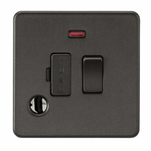 ML Accessories - Knightsbridge Smoked Bronze 13A Switched Fused Spur with Neon and Flex Outlet (SF6300FSB)