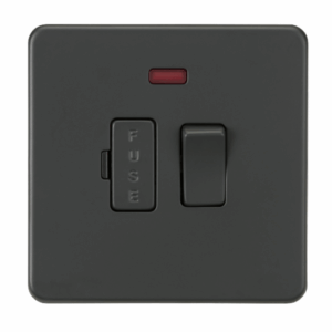 ML Accessories - Knightsbridge Anthracite 13A Switched Fused Spur Unit with Neon (SF6300NAT)