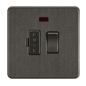 ML Accessories - Knightsbridge Smoked Bronze 13A Switched Fused Spur Unit with Neon (SF6300NSB)