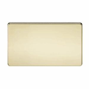 ML Accessories - Knightsbridge Screwless Polished Brass 2G Blanking Plate (SF8360PB)