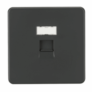 ML Accessories - Knightsbridge Screwless Anthracite RJ45 Network Outlet (SFRJ45AT)