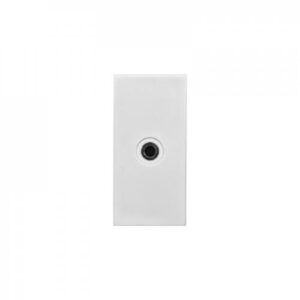 White Plain Glass - Retrotouch Crystal Mic/Audio Socket (White PG) (00292)
