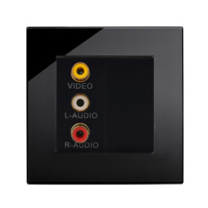 Retrotouch Crystal PG Triple RCA Socket Black