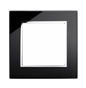 Retrotouch Crystal CT 1 Gang Blank Plate Black