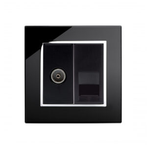 Retrotouch Crystal CT TV / BT Slave Socket Black