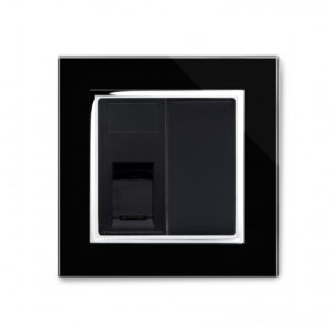 Retrotouch Crystal CT Single CAT6e Socket Black