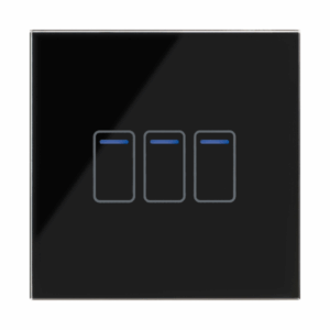 Retrotouch Crystal Touch Switch 240v 3G 2W (Black) (01411)