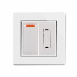 White Chrome Trim - Retrotouch Crystal CT 13A DP Switched Fused Spur White (01700)