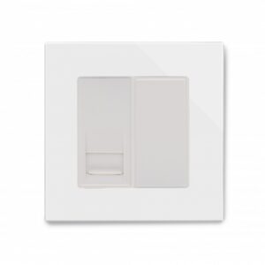 White Plain Glass - Retrotouch Crystal PG Telephone BT Master Socket White (04082)