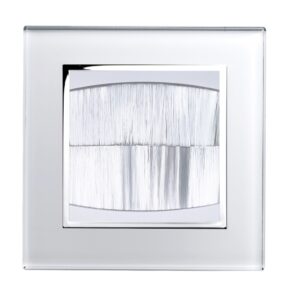 White Chrome Trim - Retrotouch Crystal CT Bristle Brush Socket White (04096)