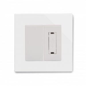 White Plain Glass - Retrotouch Crystal PG 13A SP Un-switched Fused Spur White (04321)