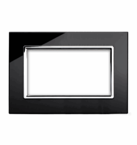 Retrotouch Crystal CT Euro Module Plate 4 Gang Black