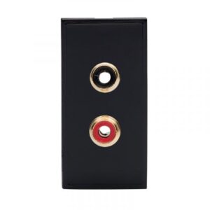 Retrotouch Twin Phono RCA Module 25 x 50mm (Black)