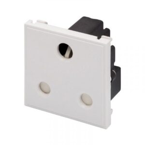 Retrotouch 15A Round Pin Socket Module 50 x 50mm (White)