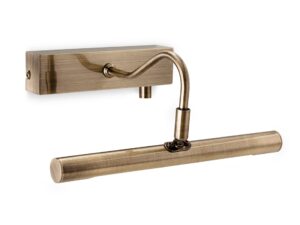 Picture Lights - Firstlight LED Picture Light c/w Dimmer Switch 280mm Antique Brass (4892AB)