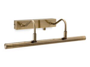 Picture Lights - Firstlight LED Picture Light c/w Dimmer Switch 455mm Antique Brass (4893AB)