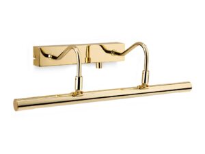 Picture Lights - Firstlight LED Picture Light c/w Dimmer Switch 455mm Polished Brass (4893BR)