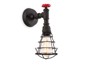 Firstlight Factory Wall Light Rustic Black