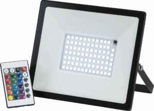 Domestic - Knightsbridge 230V IP65 20W RGB LED Black die-cast aluminium floodlight (FLG20RGB)