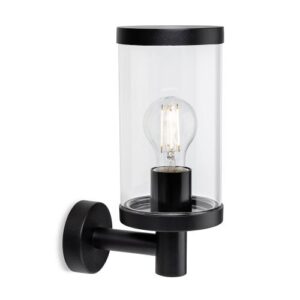Wall Lighting - Firstlight Lucas Wall Light Uplight Black (4120BK)
