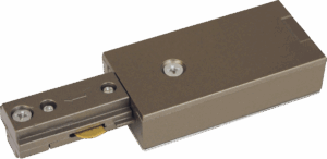 Knightsbridge Single Circuit - Knightsbridge 230V Single Circuit Track Power Feed - Satin Nickel (TRKPF1S)