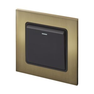 Retrotouch Aura Single Retractive?Switch - Brushed Brass