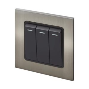 Retrotouch Aura Triple Rocker Light Switch? - Brushed Nickel