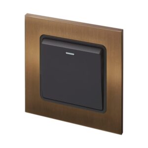 Retrotouch Aura Single Doorbell Switch? - Brushed Bronze