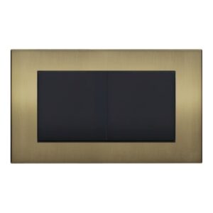 Retrotouch Aura Blank Plate Double - Brushed Brass