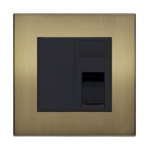 Retrotouch Aura RT CAT6e Socket?- Brushed Brass