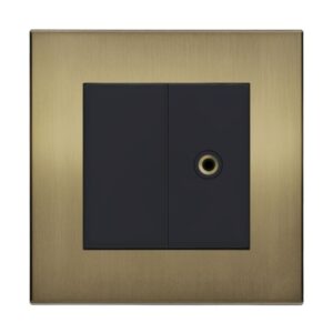 Retrotouch Aura 3.5mm Stereo Jack Outlet - Brushed Brass